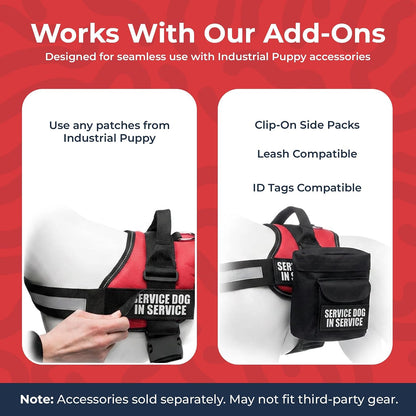 Service Dog Training Vest Harness, Extra Small (16.5-21.5 in), Red