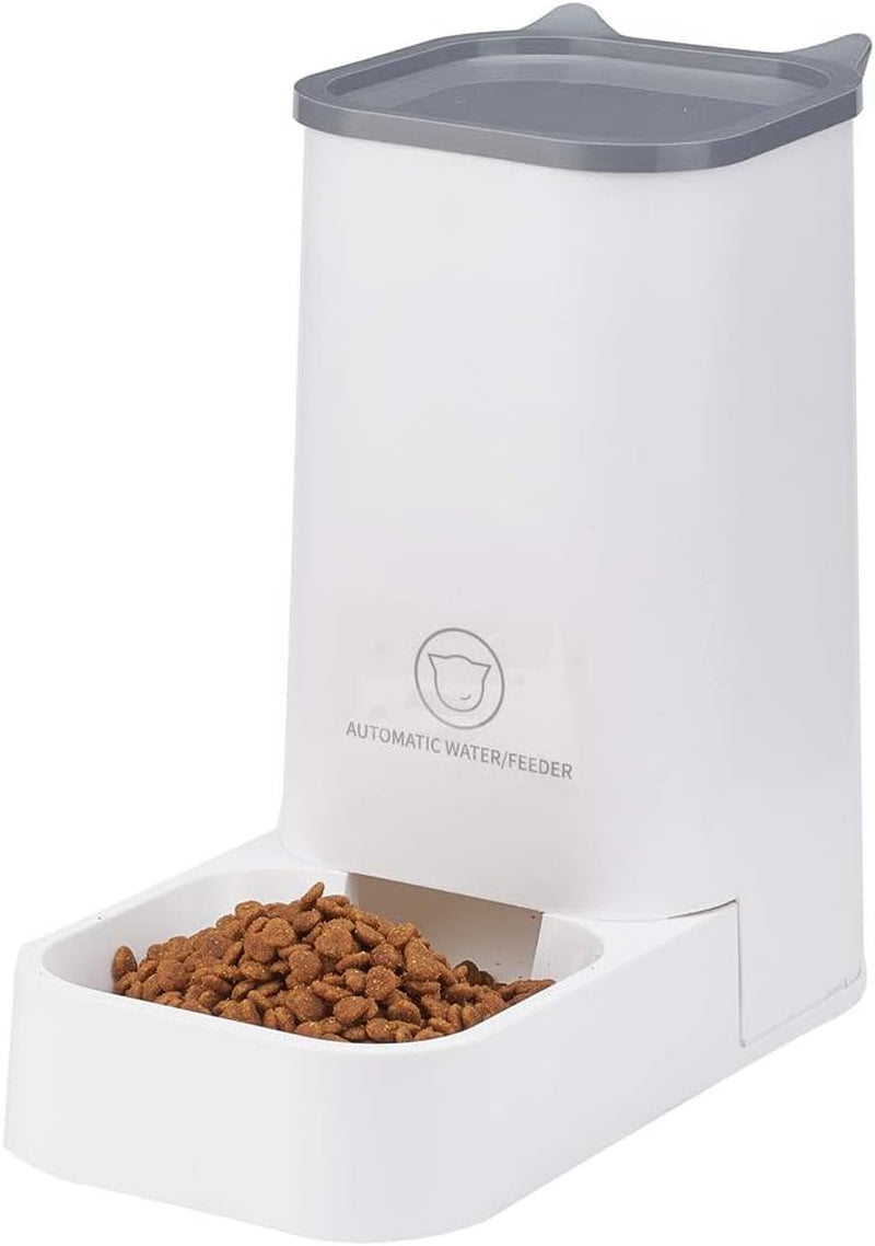 Automatic Pet Feeder and Water Dispenser Set, 1-Gallon Capacity Waterer and 2.1Kg Food Dispenser for Cats and Dogs, Self-Dispensing, Durable Polypropylene Construction
