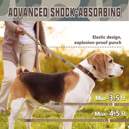 Bungee Dog Leash for Large Breeds with Shock Absorption and No-Pull Design